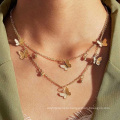 Ins Cold Wind Personality Double Sayer Butterfly Collece, Multilayer Countrace Butterfly Women